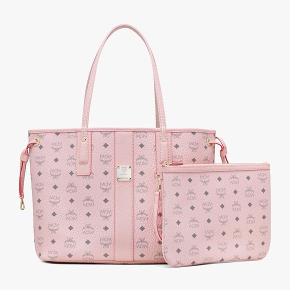 MCM Handbags - NWT MCM VICETOS POWDER PINK MEDIUM TOTE REVERSIBLE